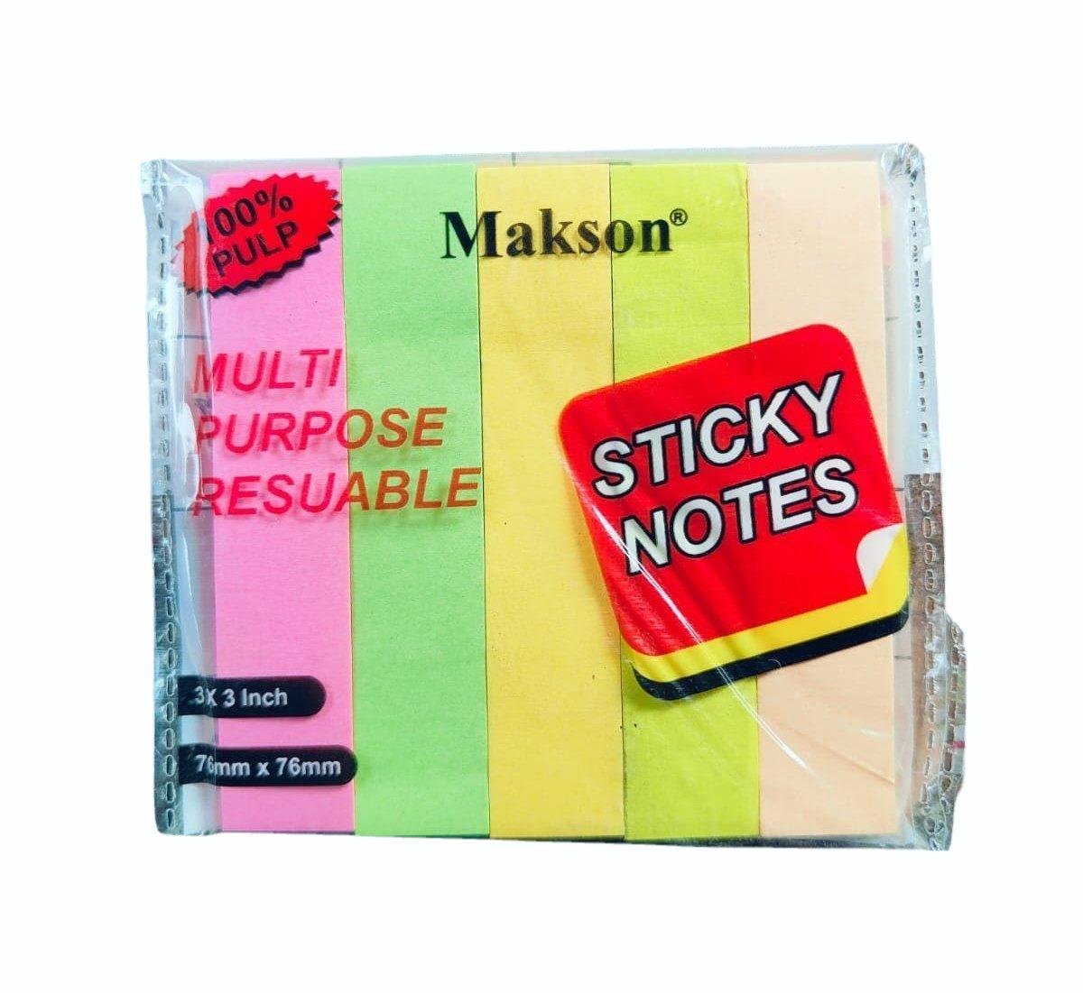 Sticky notes removable self -adhesive 100 sheets 3*3 inch 76*76mm(5colour) 1 pack)